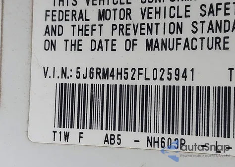 2015 Honda Cr-V Ex из США, поврежденный, VIN 5J6RM4H52FL025941